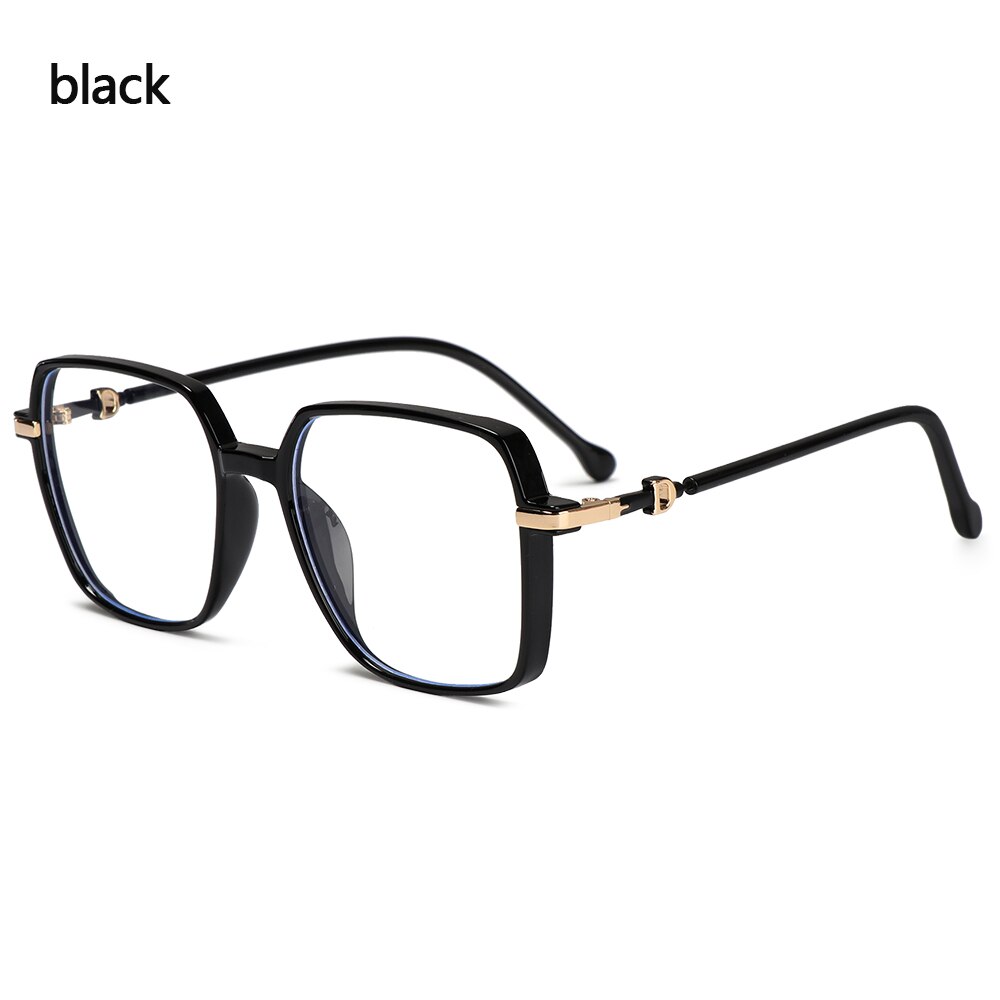 Ultralight Platte Spiegel Brillen Computer Bril Transparant Frame Brillen Stralingsbescherming Vision Care Anti Blauw Stralen: black1