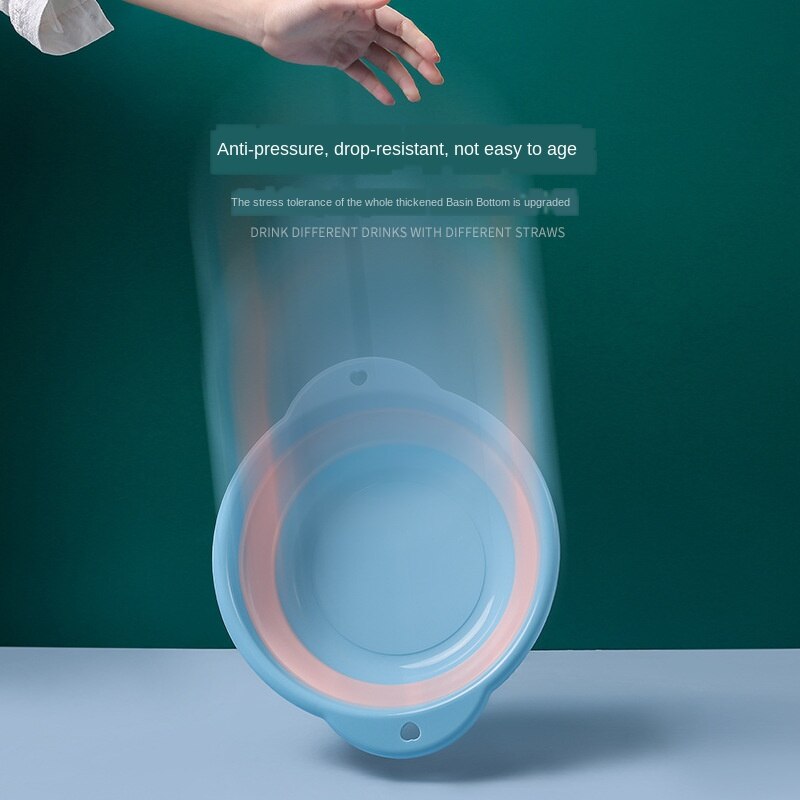 Lavabo plegable para el hogar, lavamanos portátil de plástico para viajes, dormitorio de estudiantes, lavamanos para pies