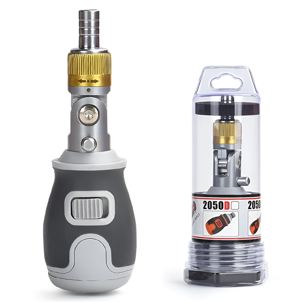 8 in 1 Mini Ratchet Screwdriver Precision Multi Tools Magnetic Bits Household Multi-purpose Pocket Portable Screw Driver: black