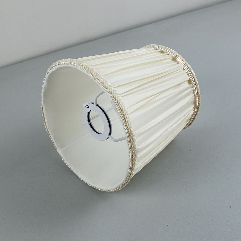 DIA 15,5 cm/6,1 zoll aus Weiß farbe Stoff Lampenschirme für lampe, E14