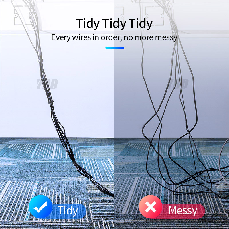 YBD 5 M Cable Organizer Wire Winder Holder Earphone Mouse Cord Clip Protector USB Cable Management For PC TV HDMI VGA Cable