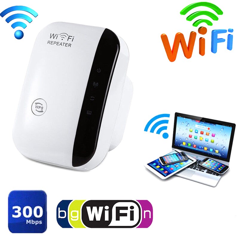 WiFi Range Extender Super Booster 300Mbps Superboost Boost Speed Wireless WiFi Repeater QJY99