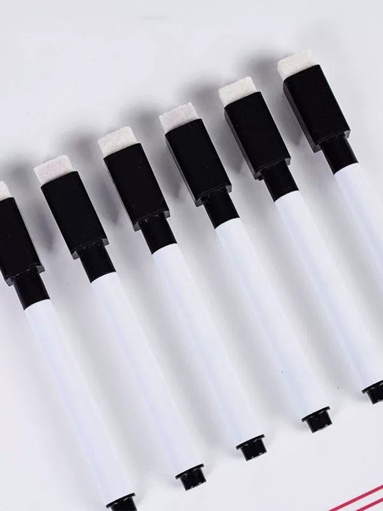 10 stuks magnetische whiteboard pen zwart/kleur wit bord markers ingebouwde gum school kantoor graffiti tekenpen benodigdheden