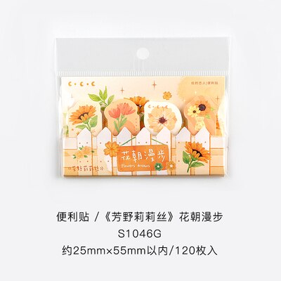 120Sheets/Pack Bloem Memo Pad Stickers Decal Sticky Notes Scrapbooking Diy Kawaii Notepad Dagboek 788: green