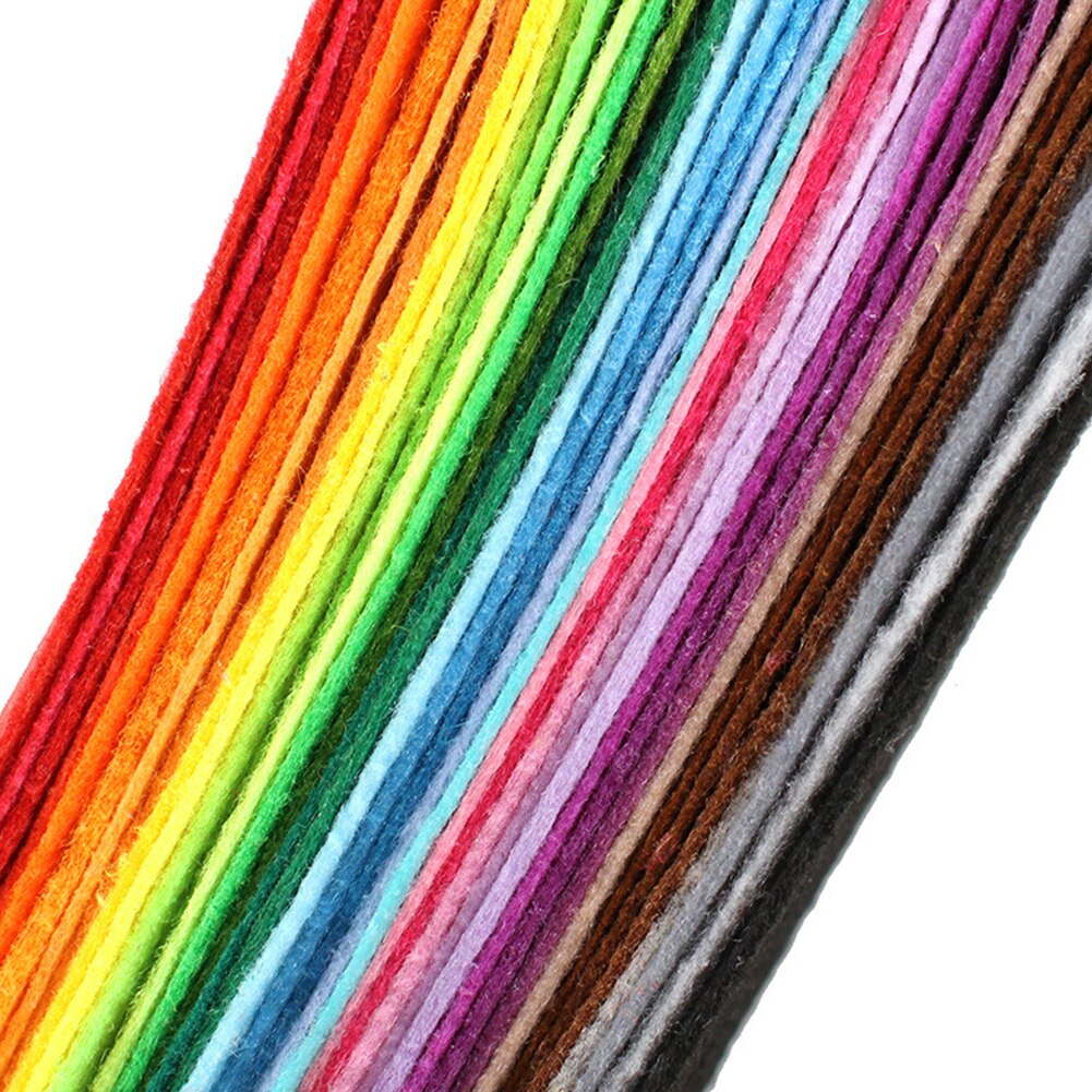 40 vellen kleurrijke stoffen prikbord eenvoudig vormgeven kostuums effen plakboek lesmateriaal vilt doek stijver school doe-het-zelf knutselwerk