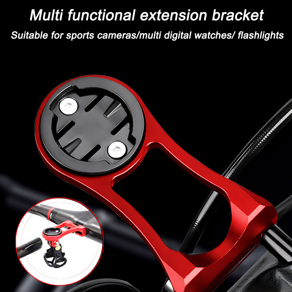 Fiets Stopwatch Houder Racefiets Computer Uitbreiding Beugel MTB Stuur Snelheidsmeter Stuurpen Mount Rack Voor Garmin Bryton Cateye