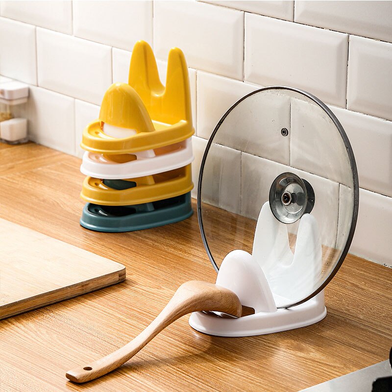 Fødevarekvalitet pp multifunktionskøkkenknivholder ske gaffelholder opbevaringsstativ køkkenpottelåg knivblokværktøj gadgets