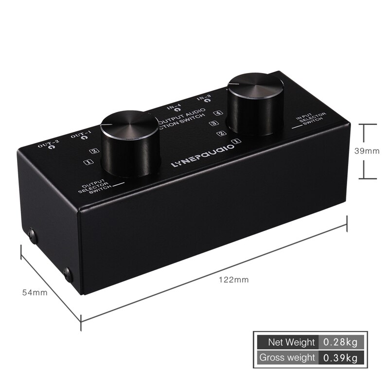 Umschalter 6 in 2 aus oder 2 in 6 Kopfhörer Lautsprecher Schalter Heraus Stereo Klang Quelle Signal Auswahl Schalter, Schnittstelle mit 3,5mm Des