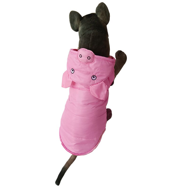 Crocodile Dog Costume Winter Pet Dogs Coat Jackets Big Dogs Clothes For Large Dogs Windbreaker Clothes: Pink Pig / 4XL
