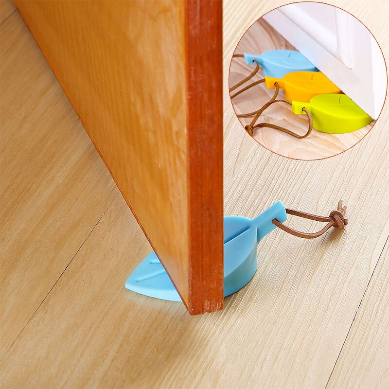 Butoir de porte en Silicone en forme de feuilles pour bébé, protection Anti-pincement, sécurité des enfants