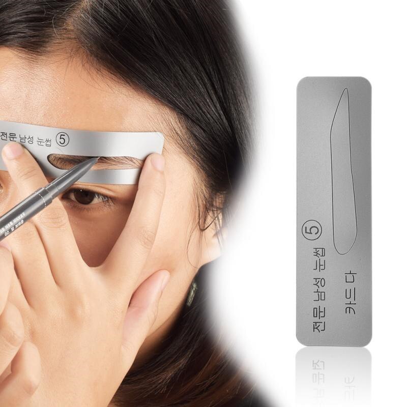 DIY Eyebrow Shaping Template Easy Eyebrow Stencils Reusable Helper Ruler Kit Grooming Card Defining Makeup Tools Accessories