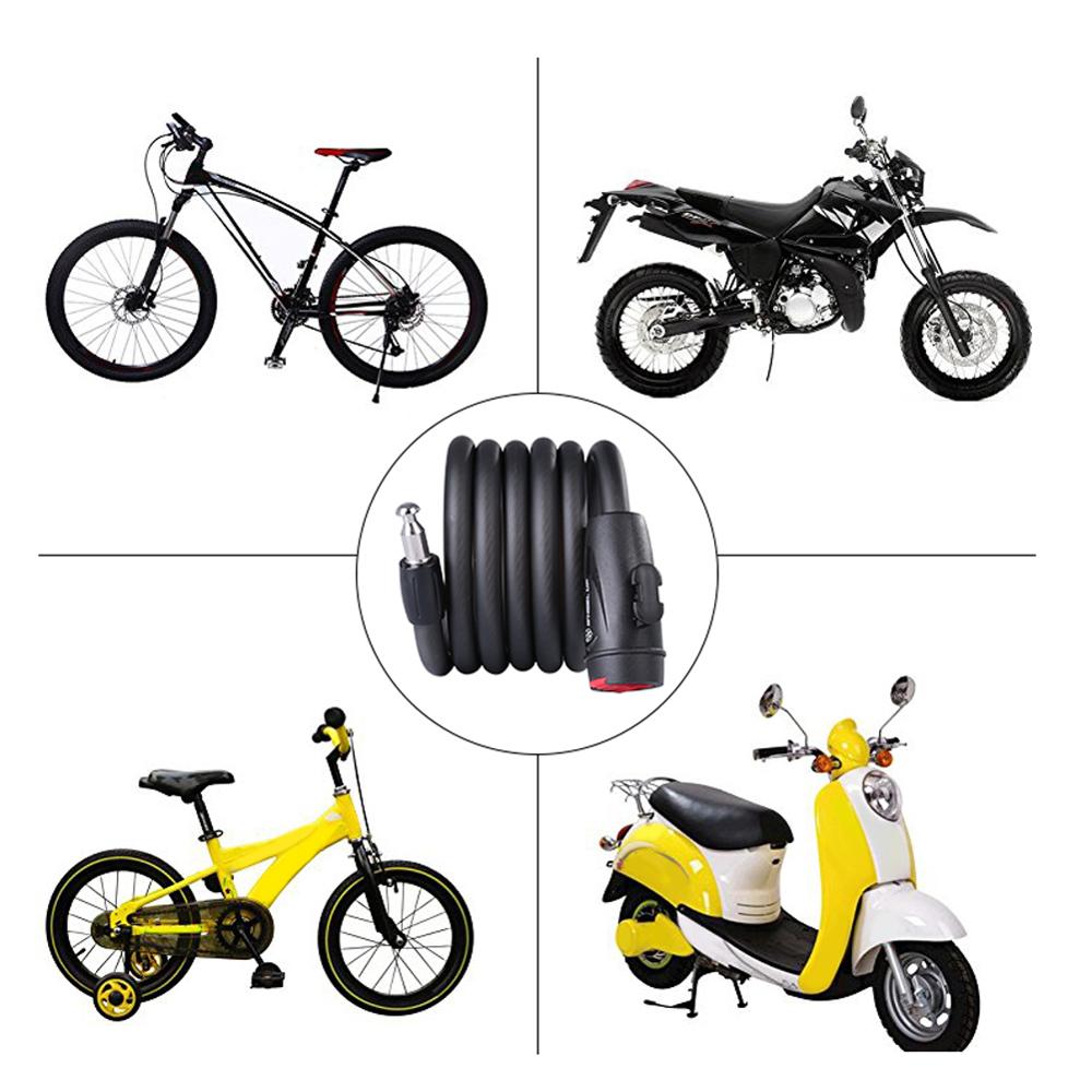 Anti Theft Bike Lock Steel Wire Safe Bicycle Lock MTB Road Bicycle Lock 1.2m 1.8m Password lock Anti-theft