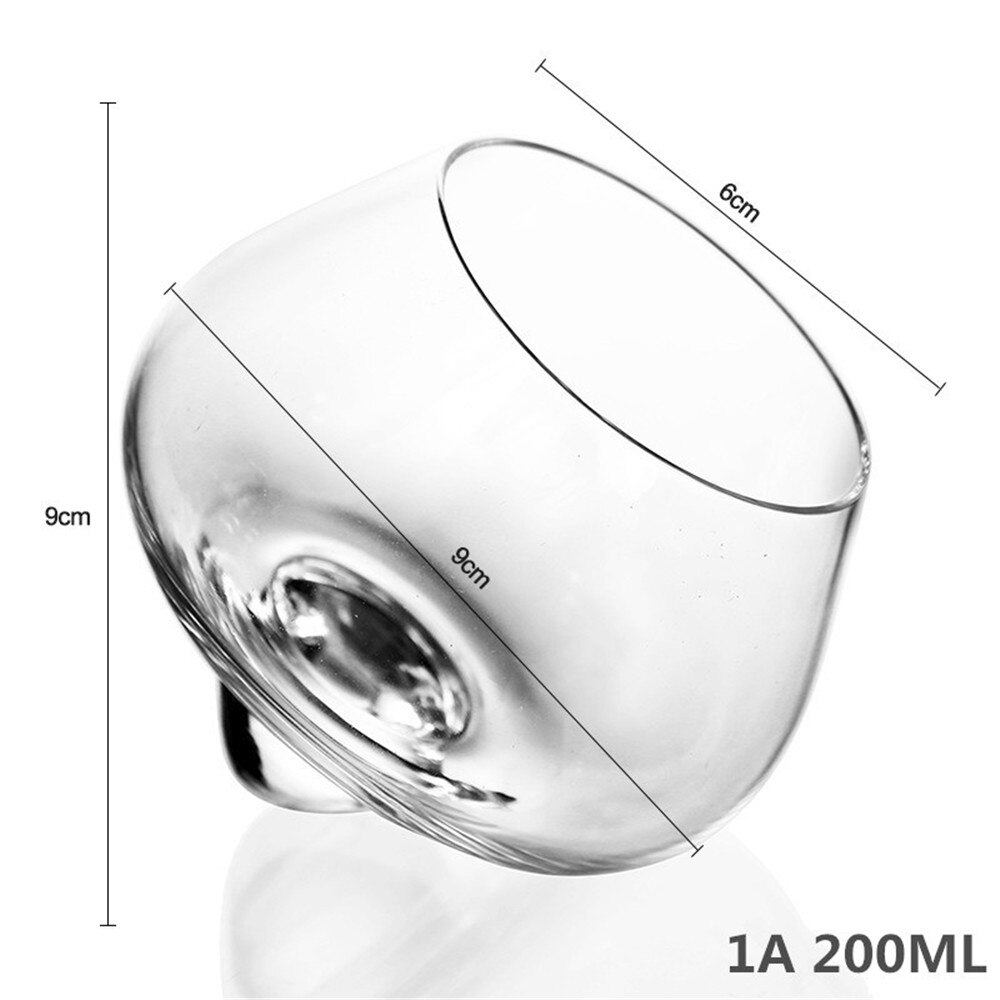 Vaso de whisky , copa de vino sin plomo, Copa con ala inferior gruesa para beber agua y cerveza, para casa, Bar, , de boda: 1A-200ML