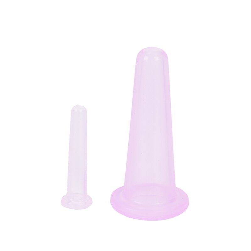 2Pcs Vacuüm Cupping Gezondheidszorg Cup Anti Cellulitis Vacuüm Massage Nek Gezicht Terug Massager Cupping Mini Maat: Paars