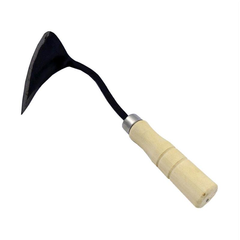 Petite charrue à main en bois, manche court, houe, outil traditionnel de jardinage pour une meilleure maison, accessoires de maison: Default Title