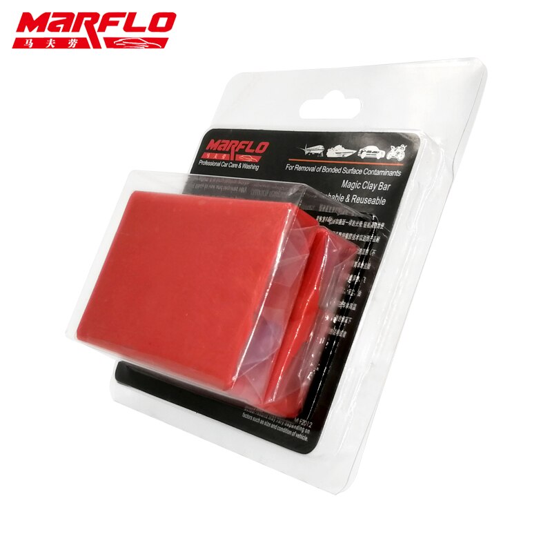 Marflo king magic clay bar bilvask mudder auto detalje bar fin kvalitet: Rød