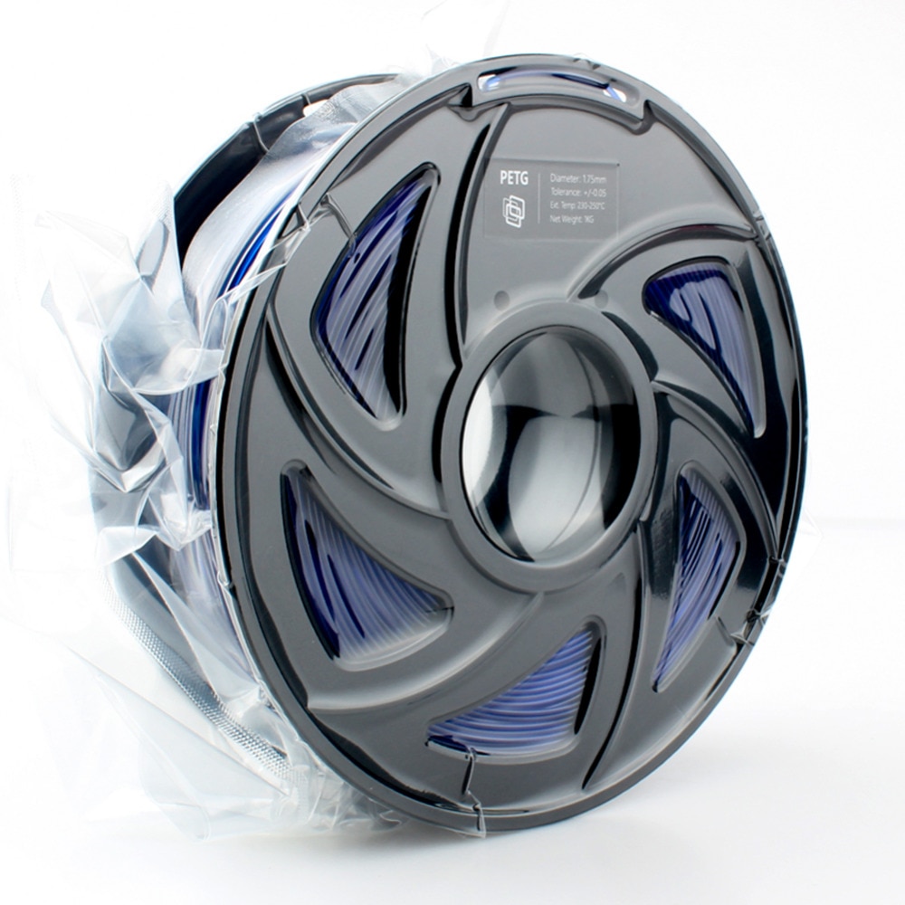 CREOZONE PETG Filament 3D Printing Filament 1.75mm 1kg Spool Great Transparency and Clarity 3D Plastic Filament Blue Color