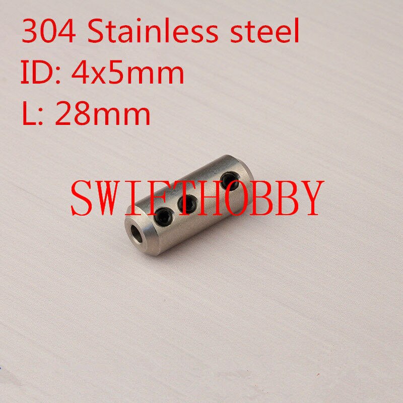 5mm To 4mm Stainless Steel Collet Coupler Connector Shaft RC Boat