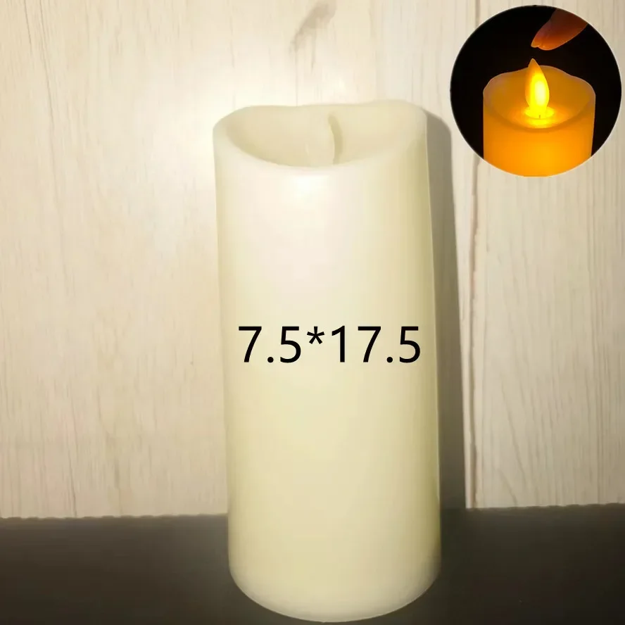 Lámpara de vela eléctrica LED, velas oscilantes sin llama, velas alimentadas por batería para de cumpleaños, suministros de decoración de boda: Azul
