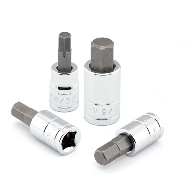 13 stks/set Zware Allen SAE Wrench Hex Socket Bit Set 3/8 "" 1/4 "" 1/2 "" boor Adapter