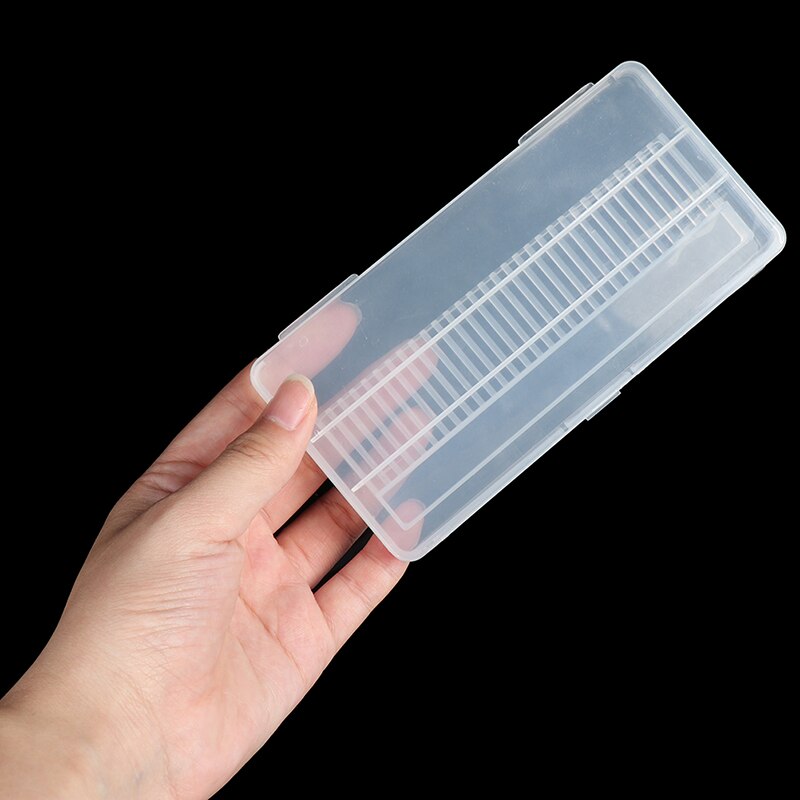 30 Holes Plastic Nail Drill Bit Storage Box Empty Stand Holder Container