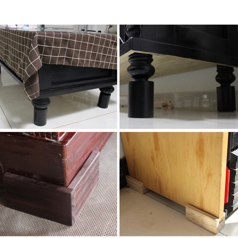 Wood furniture Desk Riser / Bed Lifter / Bed Riser Lift Set Of 4 For Different sizes feet leg corner