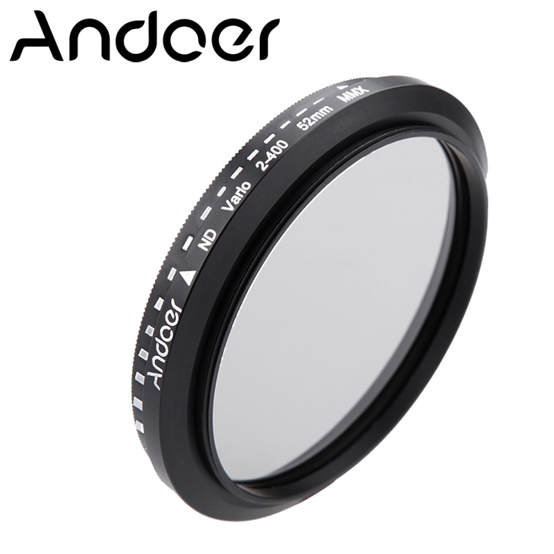 Andoer 52Mm Nd Filter Fader Neutral Density Verstelbare ND2 Om ND400 Variabele Optische Glas Filter Voor Canon Nikon Dslr camera &#39;S