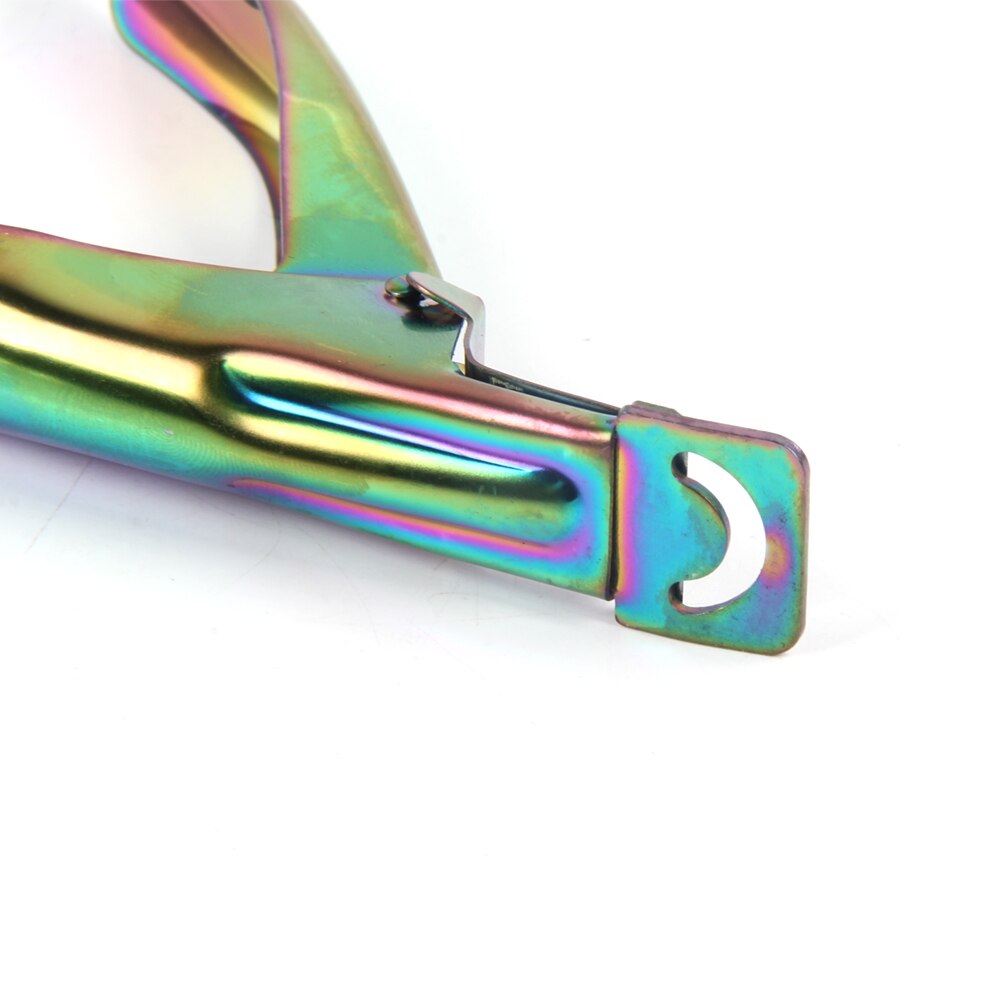 ANGNYA 10Pcs U Shape Nail Cutter Straight Scissor DIY Manicure False Nail Tips Cutting Scissor Flat Cut Nails Clip