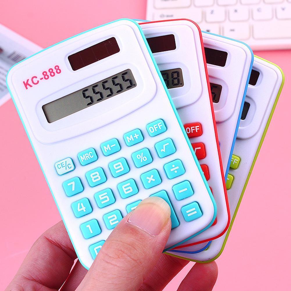 Bonbonfarbener, 8 mini-taschenrechner, zufällige büroartikel, kawaii-büro, leicht zu transportieren, schüler