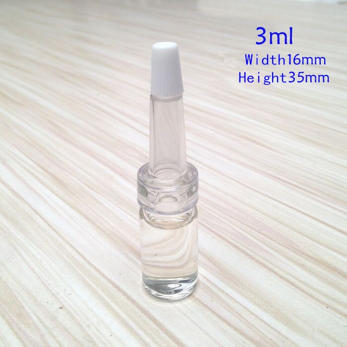 Mini klare og brune glassflasker med myk plastdråper , 1ml, 3ml, 4ml, 5ml,  idé for ompakking av væske: 3ml klar