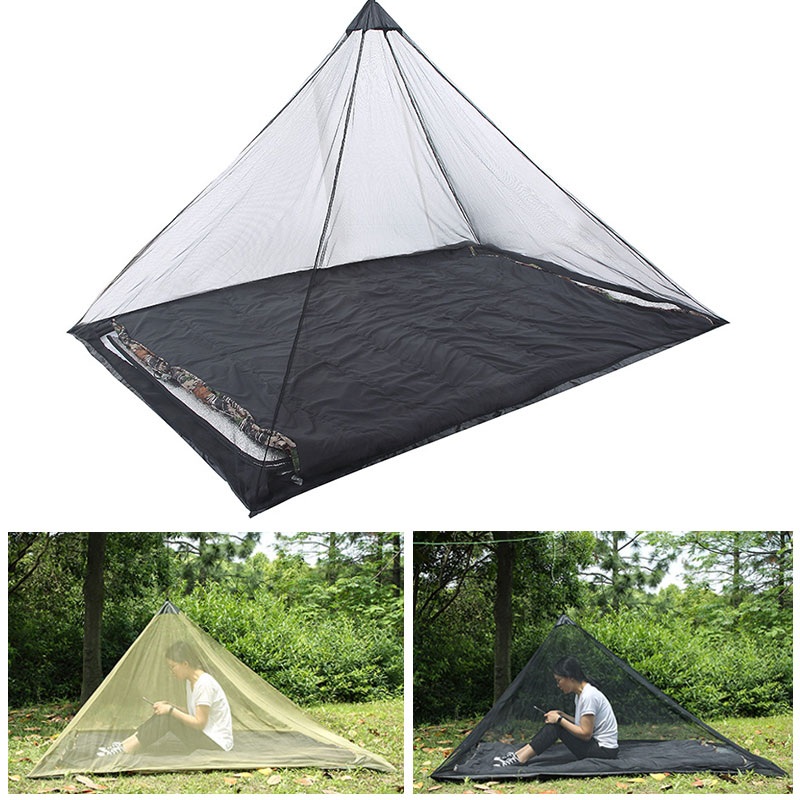 Pyramid Tent 2 Colors Sturdy Mosquito Net Hanging Camping Tents Travel Practical Tent Set Shelters Triangular Screen Tent