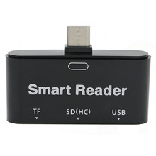 Type C 3 in 1 USB 2.0/TF/(HC) slot om OTG Smart Card Reader Adapter Converter