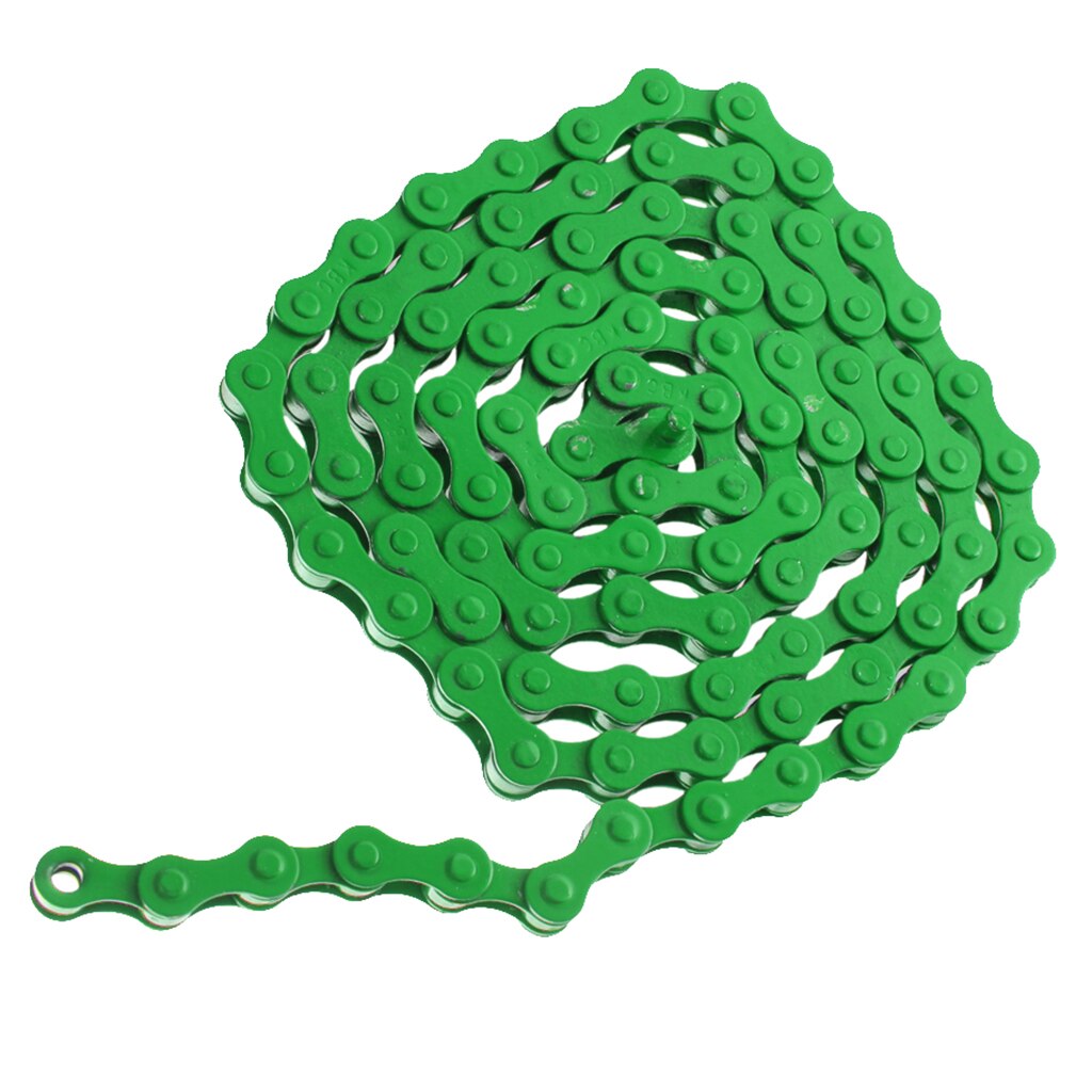 Bike Chain Fixed Gear Track BMX Single Speed Chains 1/2' X 1/8' Green Color