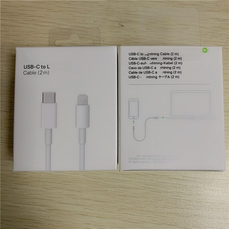 Chargeur Original 20W pour iPhone 12 Pro Max, Mini adaptateur d'alimentation USB type-c QC4.0, avec câble 2M 11 XS: 2M cable n box