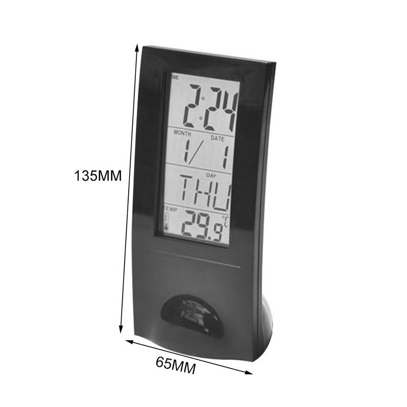 Horloge LED calendrier horloge heures de sommeil réglable Vertical silencieux réveil Transparent numérique moderne carré simple Face 170: black