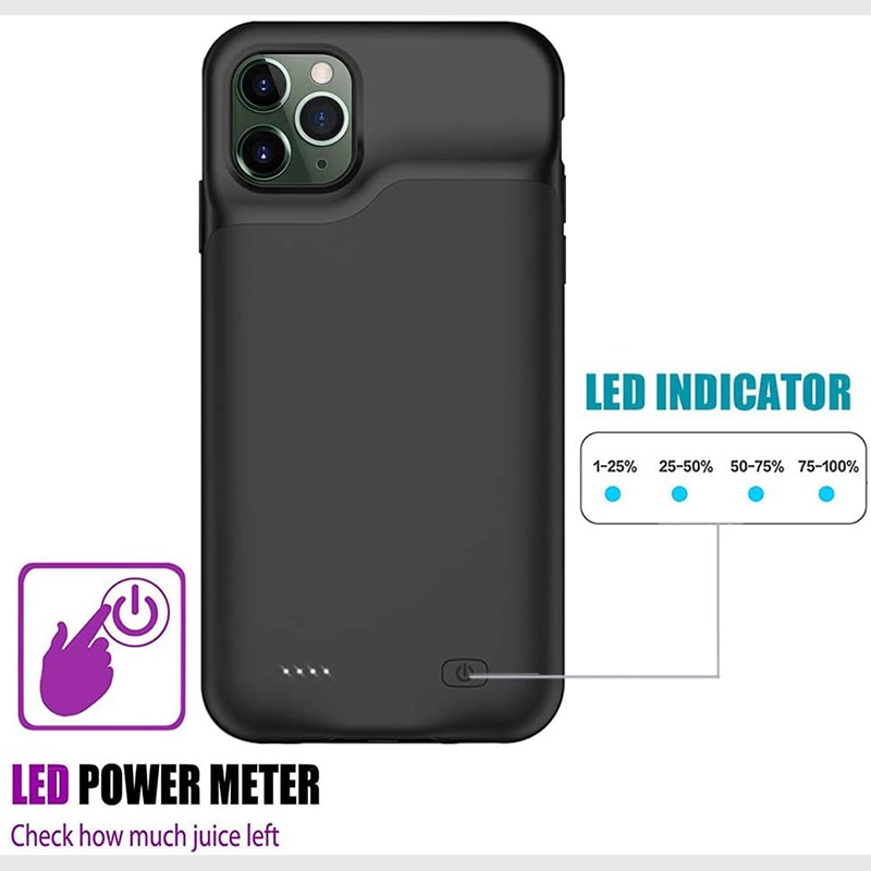 Extpower 6000mah for iPhone 11 Power Bank Charging for iPhone 11 Pro 4200mah for 11 Pro Max 6500mah Battery Charger Case