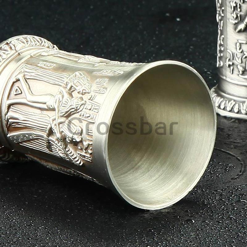 Copa de vino pequeña de la Guardia egipcia antigua clásica, barra de aleación de Metal para en casa, copa de licor, vaso de oro, vaso para beber, decoración