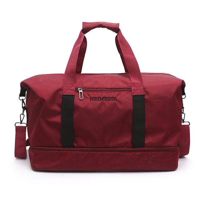 Top Handbag Women Men's Travel Duffel Bag Causal Male Duffle Shoulder Bag Large Capacity Crossbody Bags Tote: Red