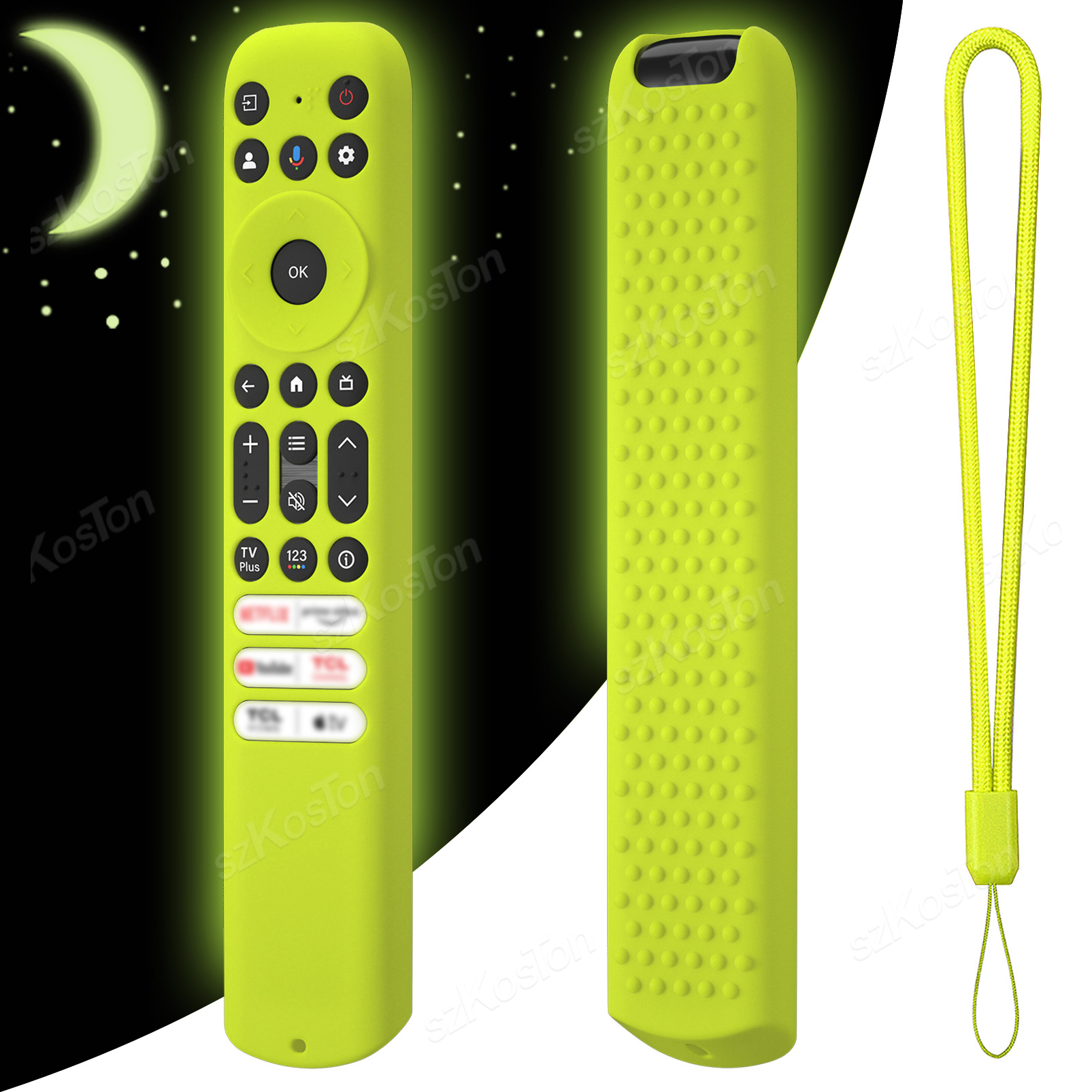 Silicone TV Remote Case for Smart TV TCL Control Protection Cover for RC813 RC923 FMB3/RC902V FMR1 FMR4 FMR5 Remote: plum