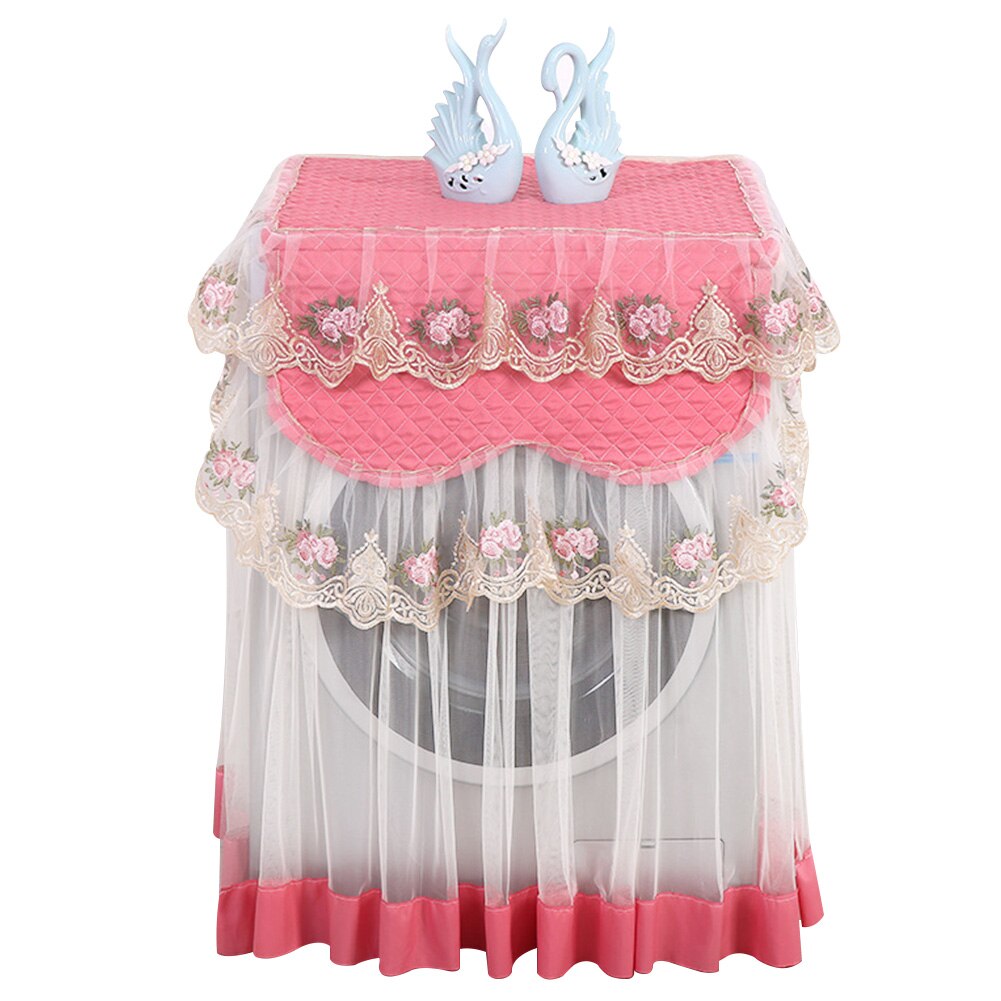 Protection Accessories Dryer Full Washable Waterproof Multifunctional Decorative Home Lace Solid Anti Dust Washing Machine Cover