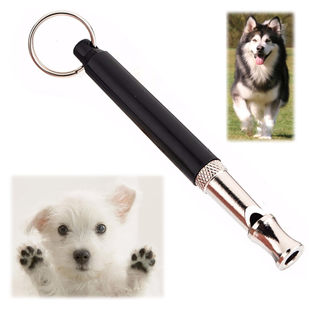 8x0.9cm Ultrasonic Whistle Pet Dog Training Whistle Flute Portable Keychain Dog Whistle Adjustable Dog Flute Pets Supplies