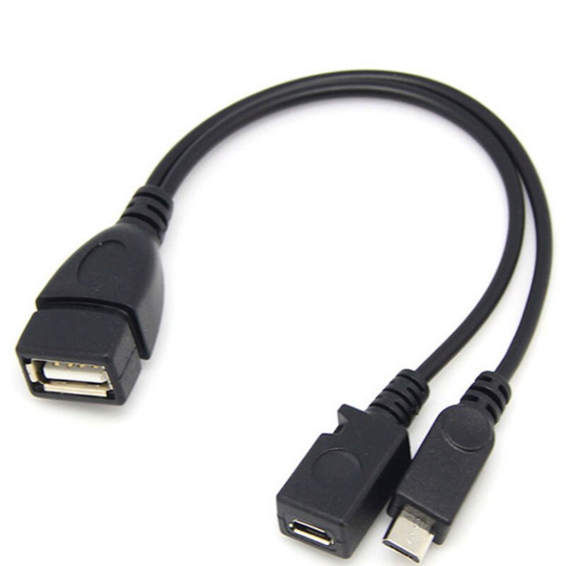 2 in ogt usb han host power y splitter usb adapter til mikro 5 pin han hun til telefon kabel strømkabel