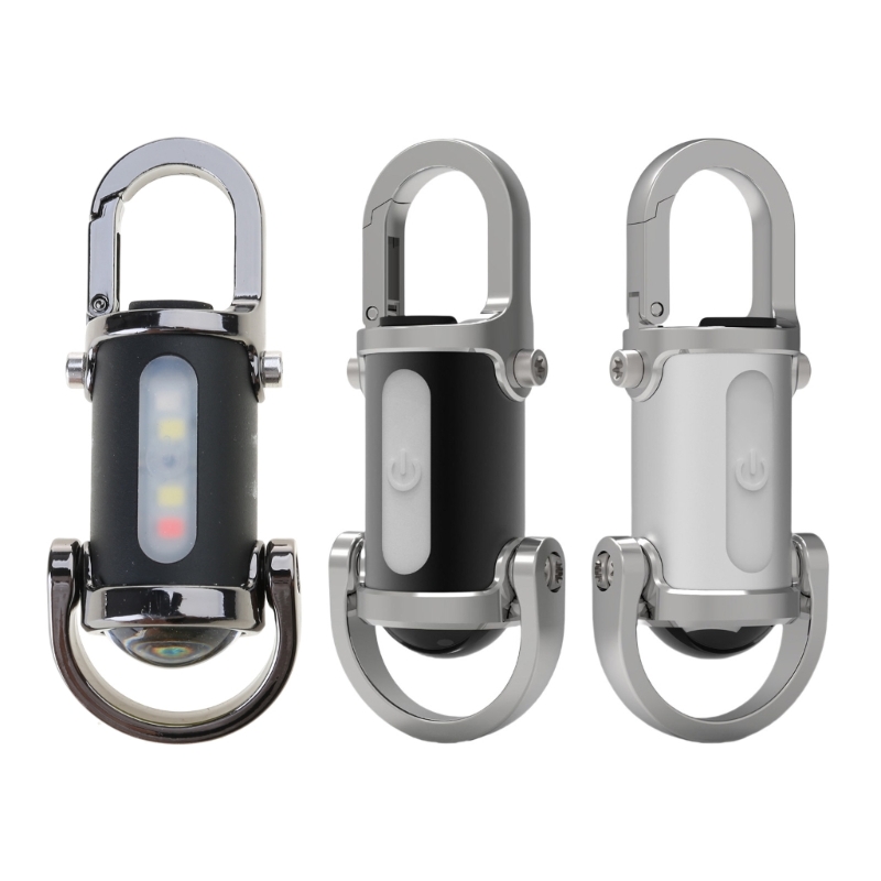 Rechargeable Inspection Light Keychain Flashlight Pendant Keyring Camping Supply 517F