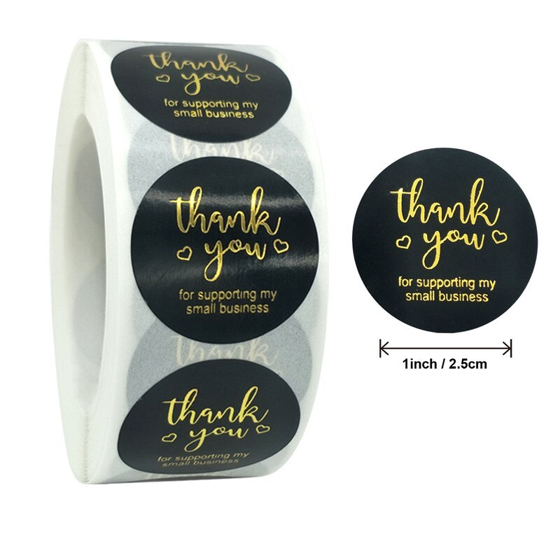 Seal Sticker 500pcs Thank You Stickers Supporting My Small Business Labels Festival Birthday Party Card Decoration: HN04