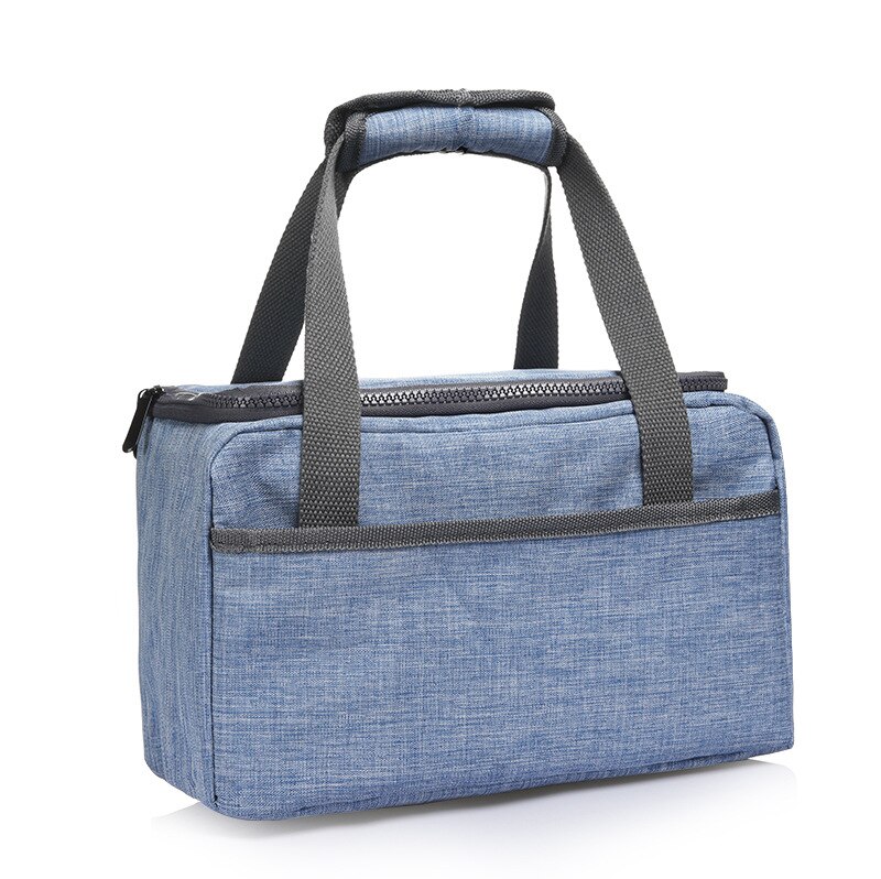 Travel Picnic Essential Insulation Lunch Bag Fresh Fruit Portable Storage Pouch School Office Food Drink Organizer Accessories: Blue Bag