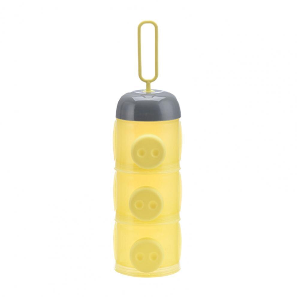 Eco-friendly Milk Powder Container PP Milk Powder Box Sealing Caps Easy to Carry Toddle Snacks Food Container: YELLOW