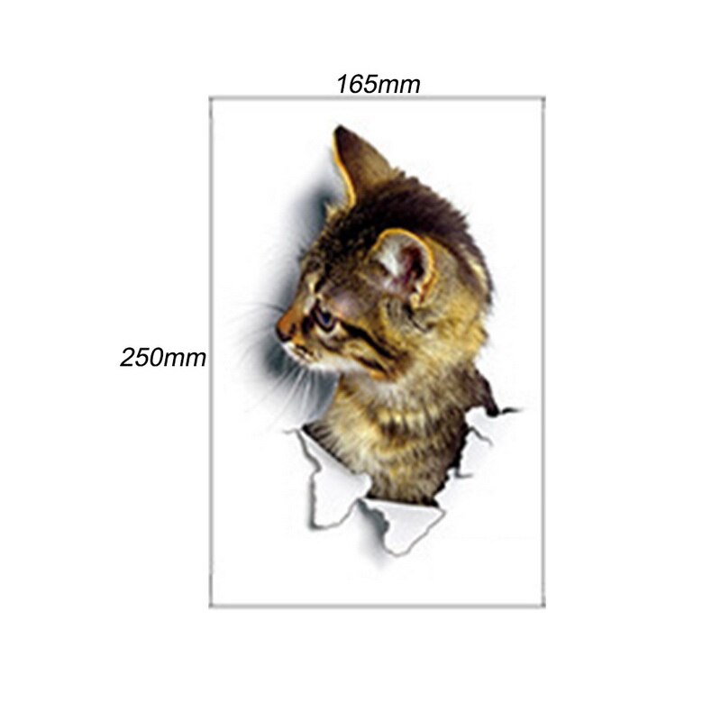 3d levende vegg klistremerker vegg klistremerker 3d tegneserie toalett vegg dekor vanntett kjøkkenstickers diy hjem stue dekorasjon: 2