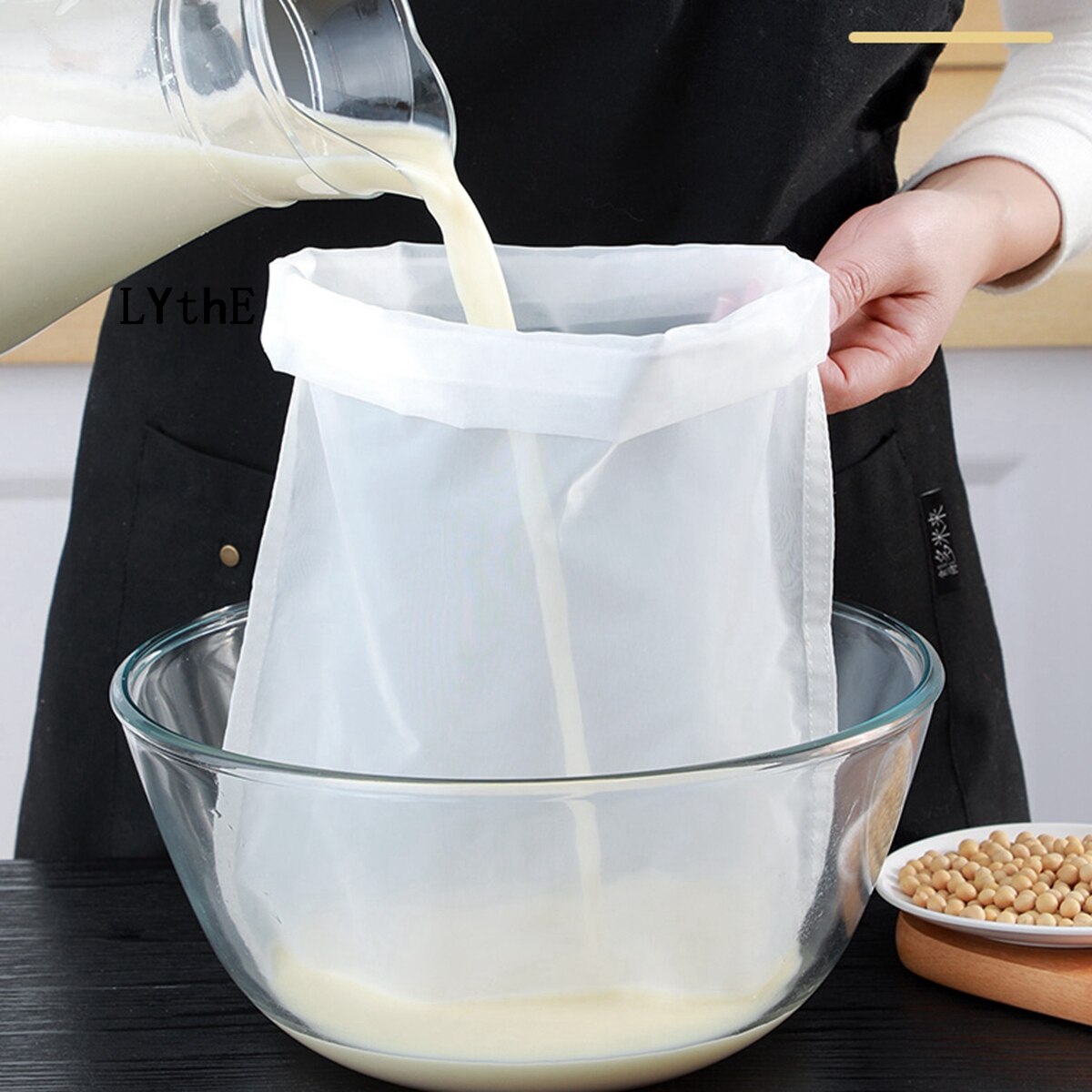 100/300/500 Mesh Fijne Zeef Herbruikbare Notenmelk Zakken Keukenvoedsel Nylon Filter Voor Sappen Koud Brouwen Thee Koffie Sap Zeven