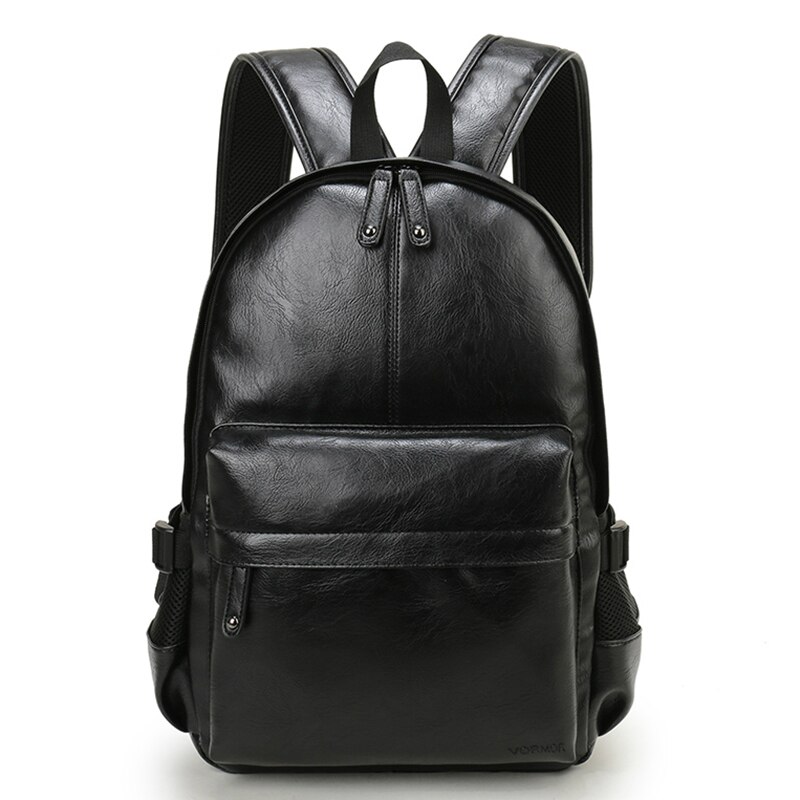 Brand Men Backpack Leather School Backpack Bag Waterproof Travel Bag Casual Leather Book Bag Male Leather Backpack Purse