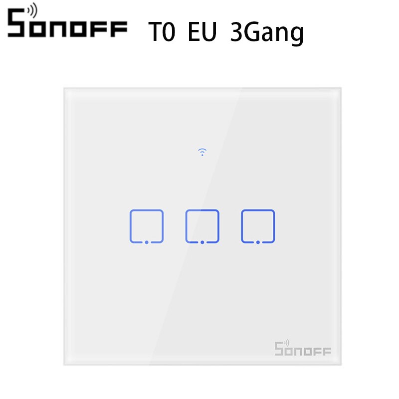 SONOFF T0 TX Clever WiFi Clever Schalter mit 1/2/3 Gang Drahtlose Wifi Schalter für Alexa Google Heimat Clever Heimat Clever Heimat EU & UK & uns: EU 3Gang